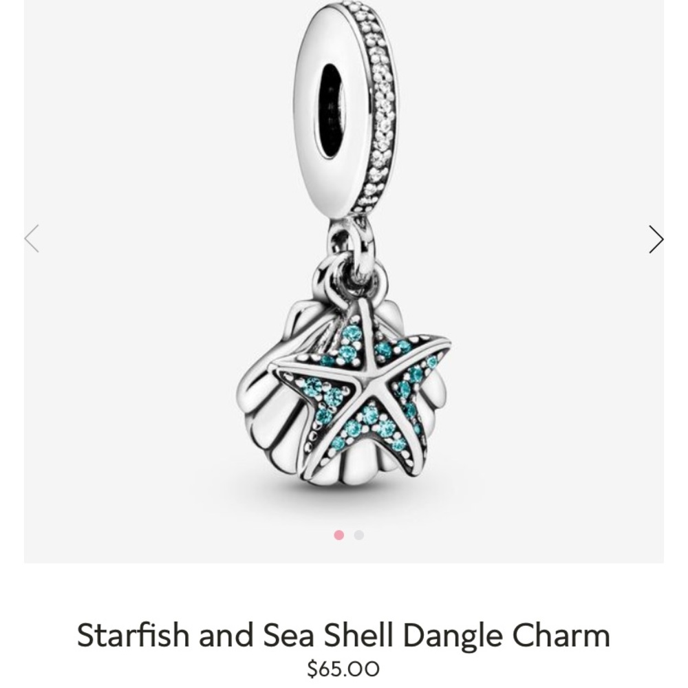 Pandora Starfish and Sea Shell dangle charm